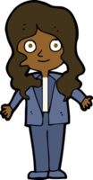 cartoon friendly business woman png