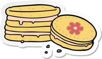 sticker of a cartoon biscuit png