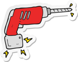 sticker of a carton power drill png