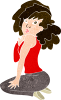 cartoon woman posing png