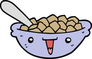 tigela de cereal bonito dos desenhos animados png