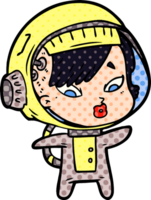 cartoon astronaut woman png