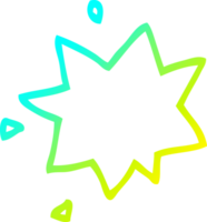 cold gradient line drawing of a cartoon explosion symbol png