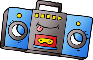 cartoon retro cassette tape player png