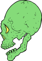 spooky skull illustration png