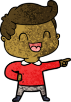 cartoon happy man pointing png