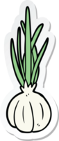 sticker van een cartoon knoflook png