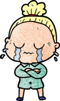 cartoon crying old lady png