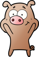 happy cartoon pig png