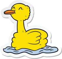 pegatina de un pato de dibujos animados png