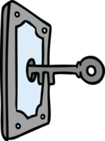 hand drawn cartoon doodle of a door handle png