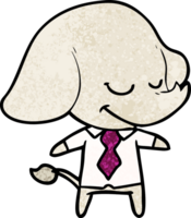 cartoon smiling elephant manager png