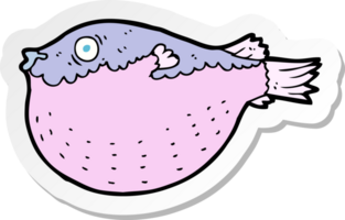 Aufkleber eines Cartoon Kugelfisches png