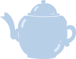 flat color illustration of teapot png