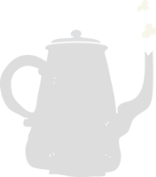 flat color illustration of coffee pot png