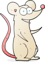 mão desenhado desenho animado feliz rato png