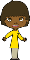 cartoon happy woman png