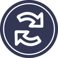 återvinning pil cirkulär ikon symbol png