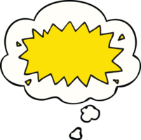 cartoon explosion symbol with thought bubble png