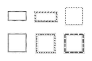 Vintage Ornamental floral Square Frame, Elements for Decoration. vector