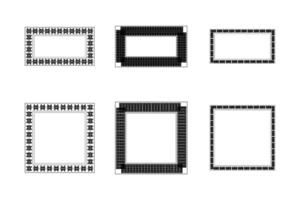 Vintage Ornamental floral Square Frame, Elements for Decoration. vector