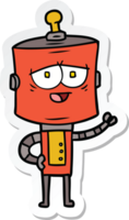 sticker of a cartoon robot png