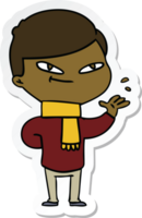 sticker of a cartoon boy png