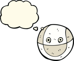 cartoon ball with thought bubble png