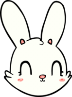 visage de lapin de dessin animé png