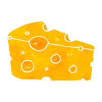 hand retro cartoon cheese png