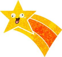retro illustration stil tecknad serie av en skytte regnbåge stjärna png