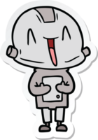 pegatina de un robot de dibujos animados png