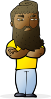 cartoon serious man with beard png