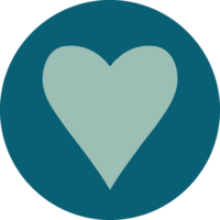 iconic tattoo style image of a heart png
