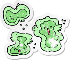 distressed sticker of a cartoon cells png