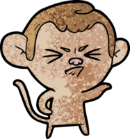 macaco com raiva dos desenhos animados png