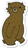 sticker of a cartoon bear png