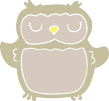 flat color style cartoon owl png