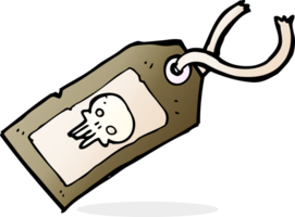 skull luggage tag png