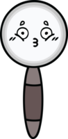 cute cartoon of a magnifying glass png