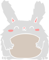 flat color style cartoon furry rabbit png