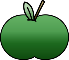 gradient shaded cartoon of a juicy apple png