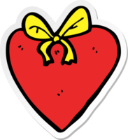 pegatina de un corazón de amor de dibujos animados png