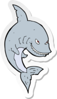 sticker of a funny cartoon shark png