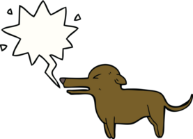 cane cartone animato con nuvoletta png