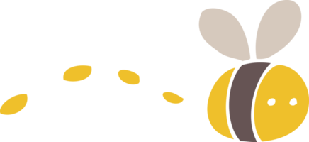 piatto colore illustrazione cartone animato ronzio ape png