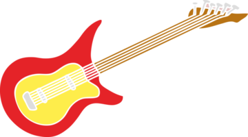 mano disegnato cartone animato scarabocchio di un' chitarra png