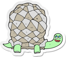 sticker of a cartoon tortoise png