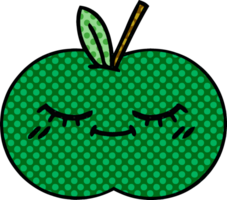 komisk bok stil tecknad serie av en saftig äpple png