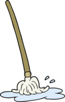 wet cartoon mop png